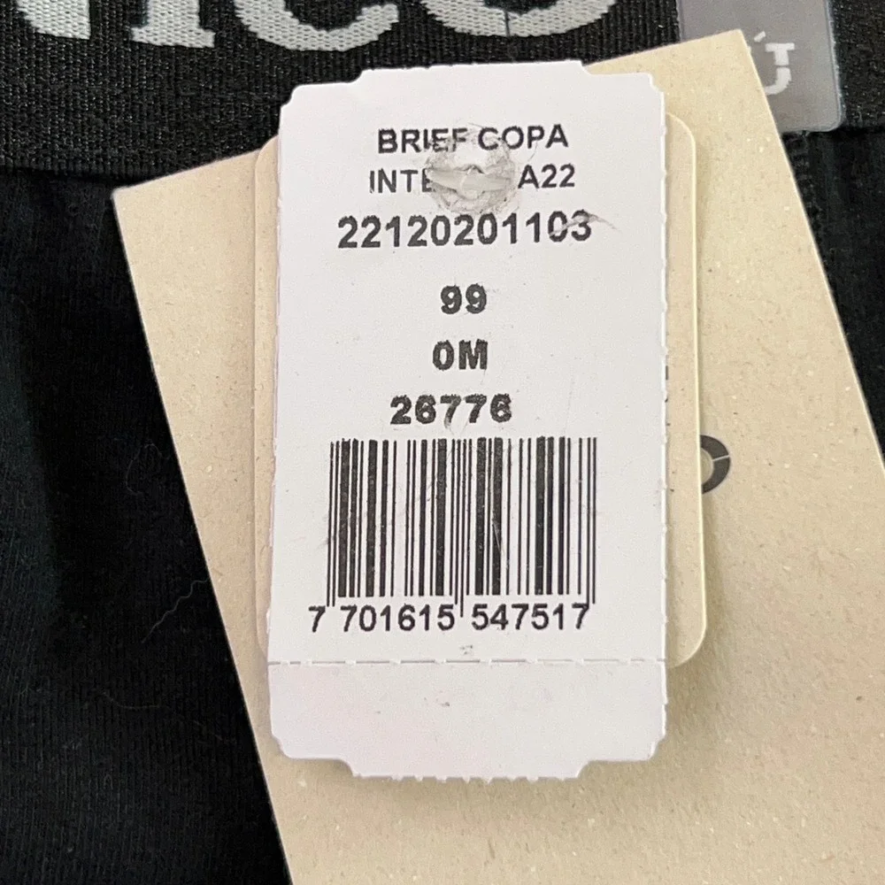 Mundo Unico Mens Medium Black Brief Copa Cotton Spandex Underwear 2-Pack NWT